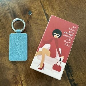 Bagnet Blue Leather Look Handbag Holder